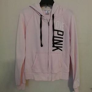 Pink zip up hoodie
